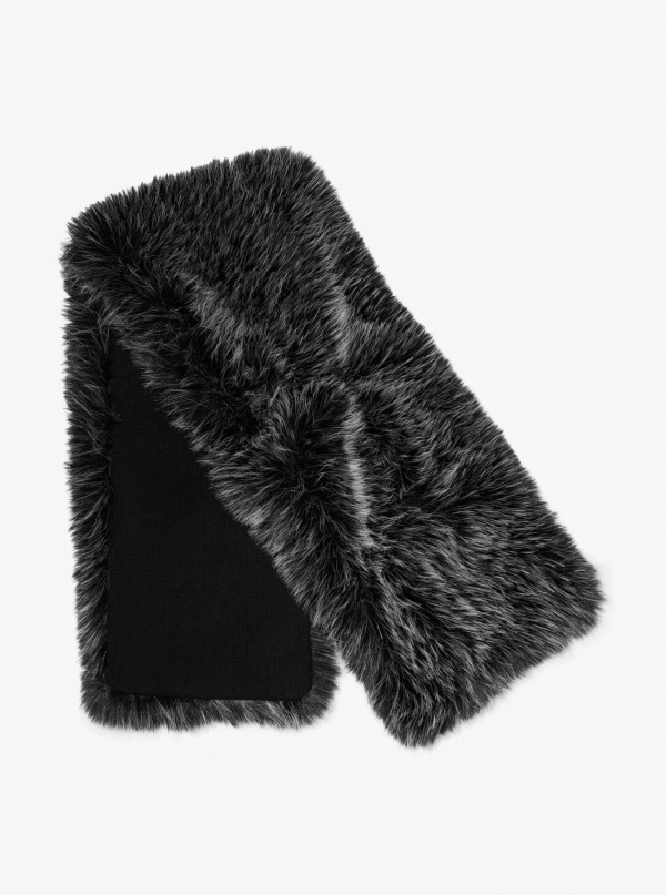 Michael Kors Faux Fur and Wool Scarf