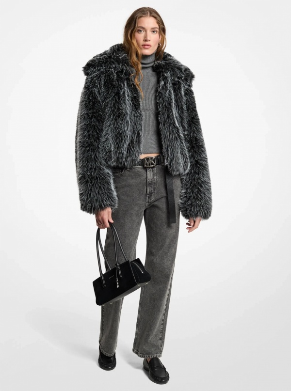 Michael Kors Faux Fur Blouson Jacket