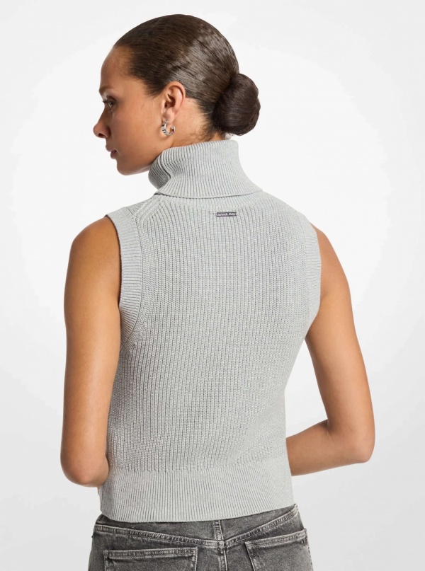 Michael Kors Wool Sleeveless Turtleneck Top