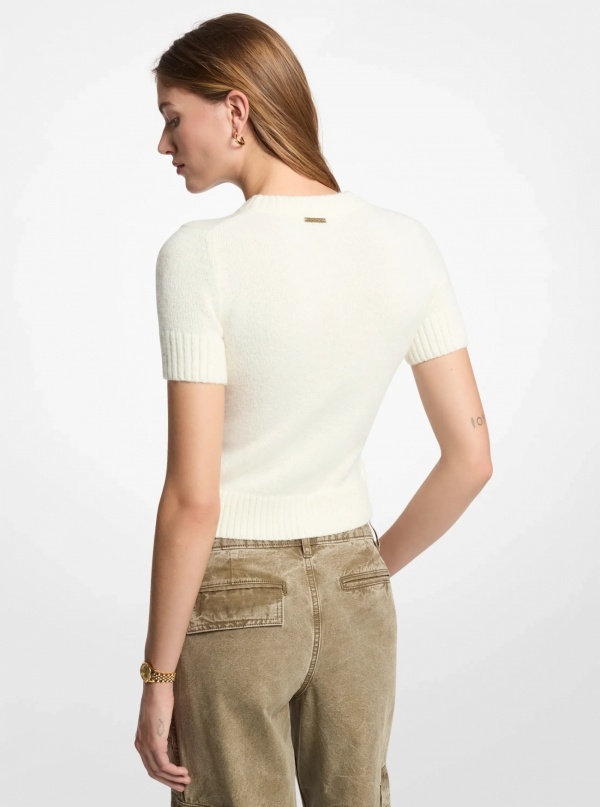 Michael Kors Knit Short-Sleeve Sweater