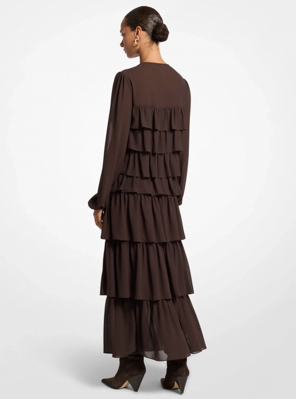 Michael Kors Ruffled Georgette Maxi Dress