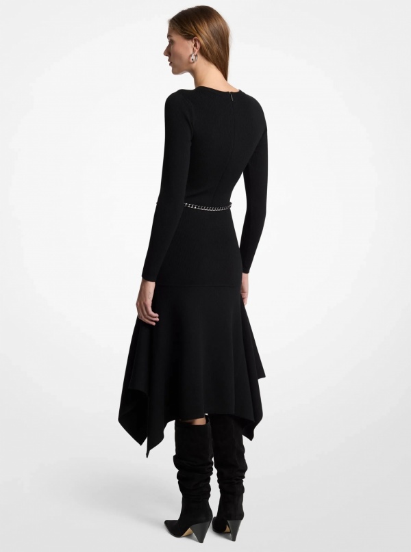 Michael Kors Stretch Wool Handkerchief Dress