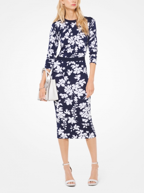 MICHAEL Michael Kors Floral Stretch-Viscose Pullover