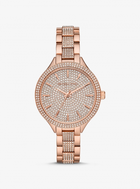 Michael Kors Pavé Rose Gold-Tone Watch