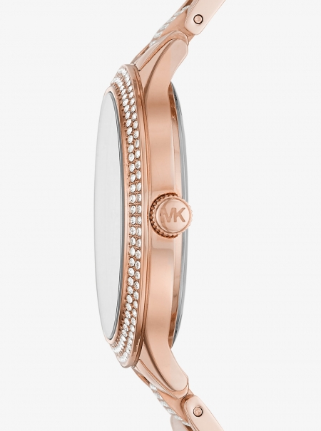 Michael Kors Pavé Rose Gold-Tone Watch