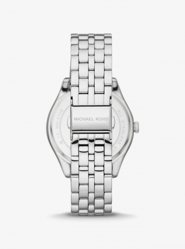 Michael Kors Harlowe Pavé Silver-Tone Watch