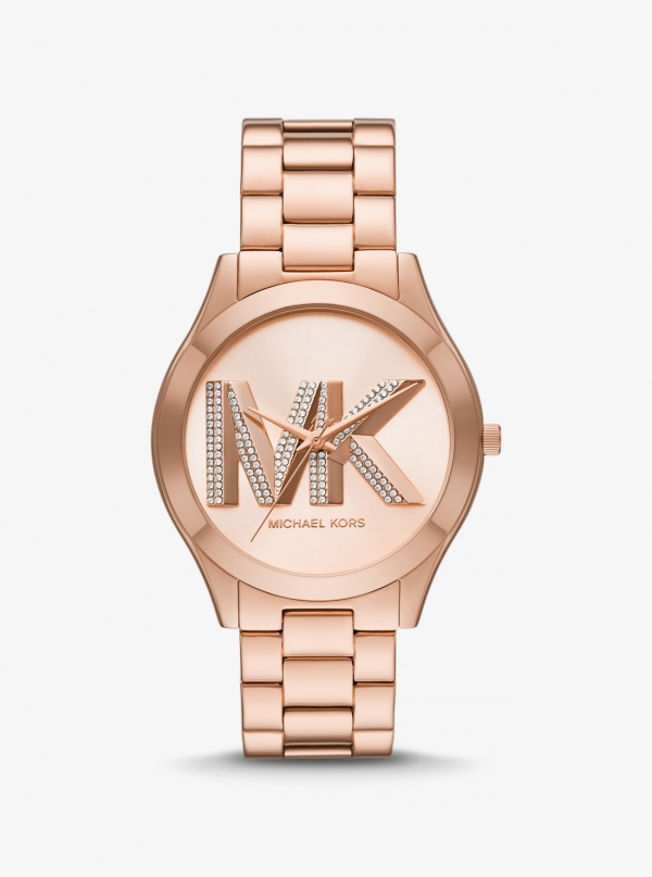 Michael Kors Oversized Slim Runway Rose Gold-Tone Watch