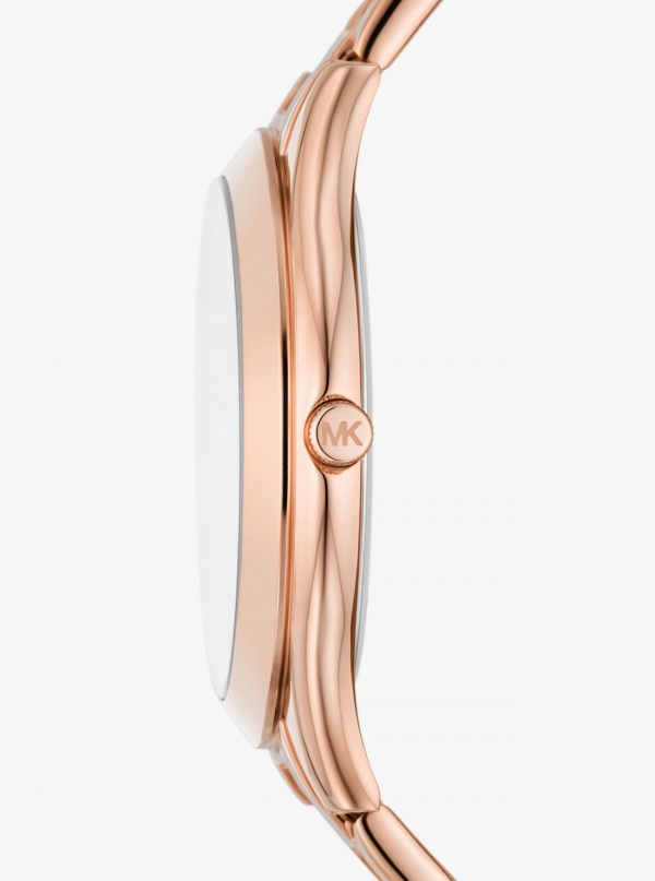 Michael Kors Oversized Slim Runway Rose Gold-Tone Watch