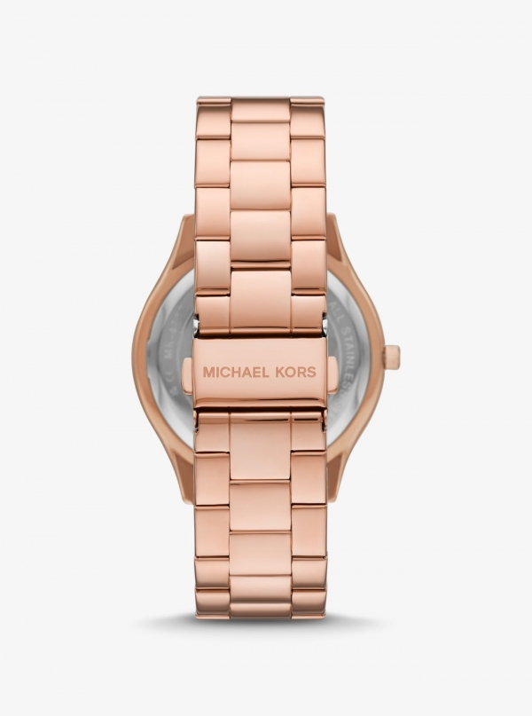 Michael Kors Oversized Slim Runway Rose Gold-Tone Watch