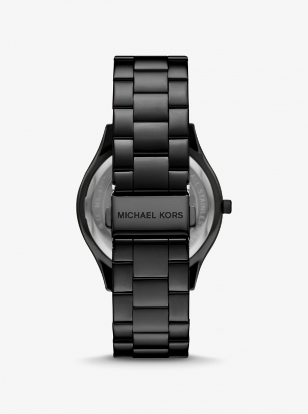 Michael Kors Oversized Slim Runway Black-Tone Watch