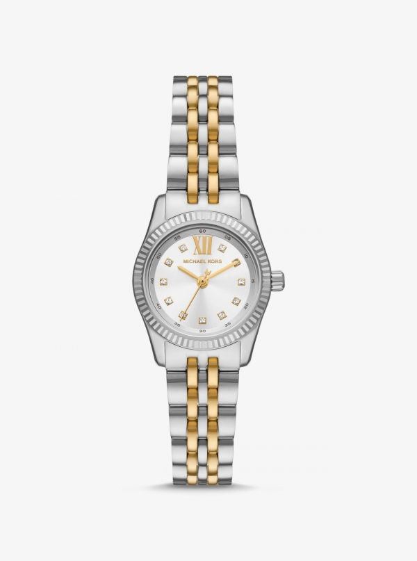 Michael Kors Petite Lexington Pavé Two-Tone Watch