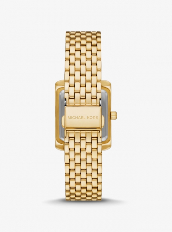 Michael Kors Petite Emery Pavé Gold-Tone Watch