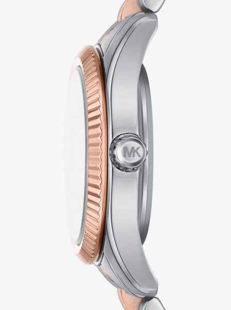 Michael Kors Lexington Pavé Two-Tone Watch and Slider Bracelet Gift Set