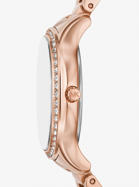 Michael Kors Mini Sage Pavé Rose Gold-Tone Watch