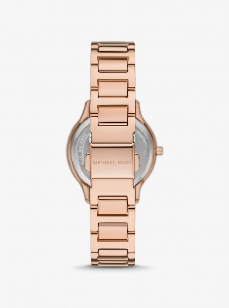 Michael Kors Mini Sage Pavé Rose Gold-Tone Watch