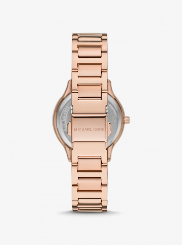 Michael Kors Mini Sage Pavé Rose Gold-Tone Watch