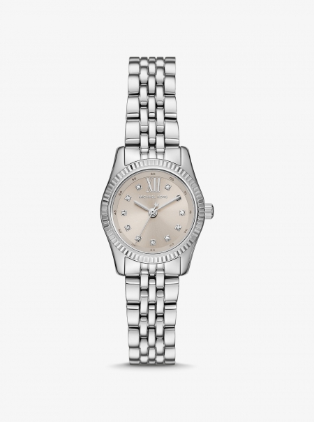 Michael Kors Petite Lexington Pavé Silver-Tone Watch