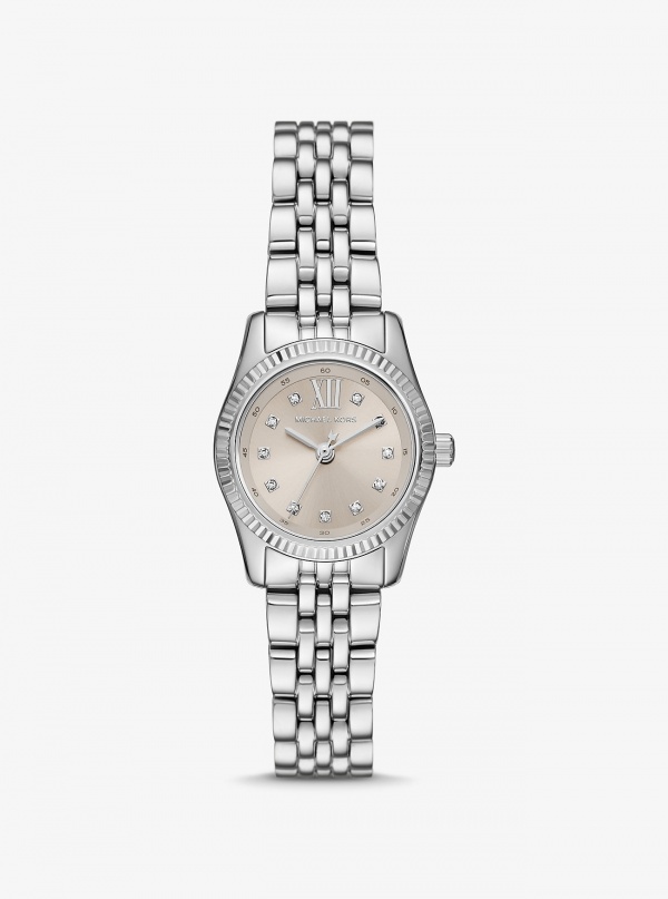 Michael Kors Petite Lexington Pavé Silver-Tone Watch