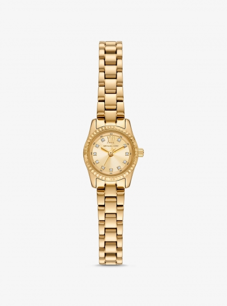 Michael Kors Mini Lexington Pavé Gold-Tone Watch