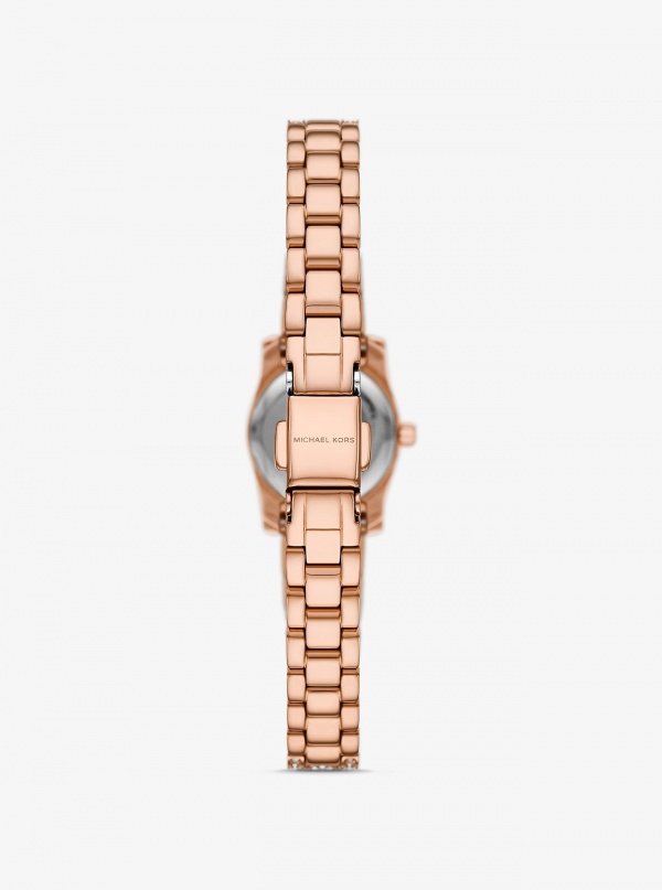 Michael Kors Mini Lexington Pavé Rose Gold-Tone Watch