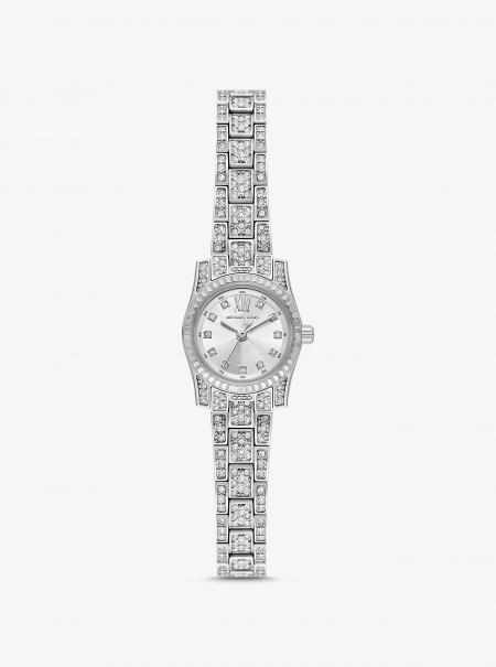 Michael Kors Mini Lexington Pavé Silver-Tone Watch