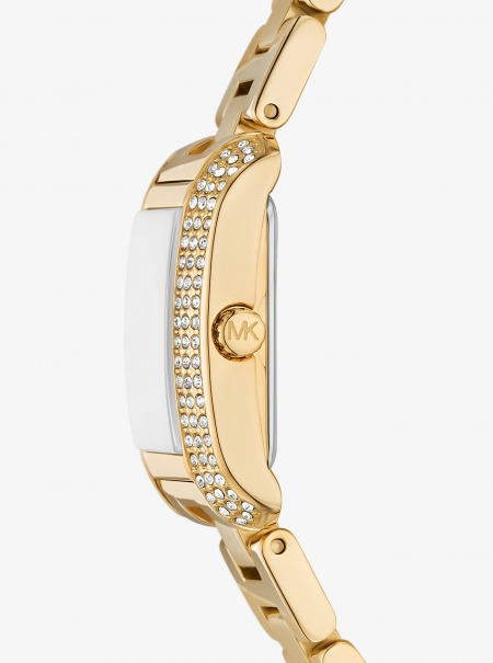 Michael Kors Mini Emery Pavé Gold-Tone Watch