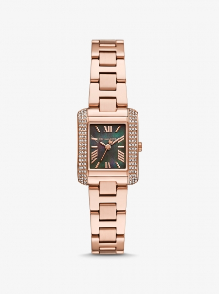 Michael Kors Mini Emery Pavé Rose Gold-Tone Watch
