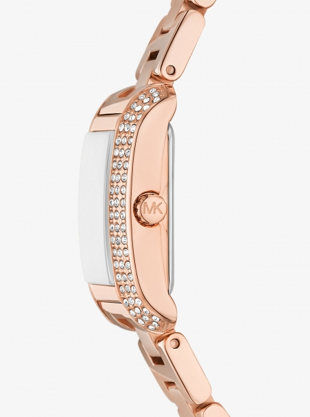 Michael Kors Mini Emery Pavé Rose Gold-Tone Watch