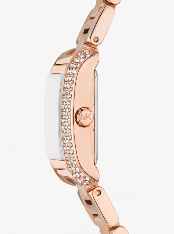 Michael Kors Mini Emery Pavé Rose Gold-Tone Watch
