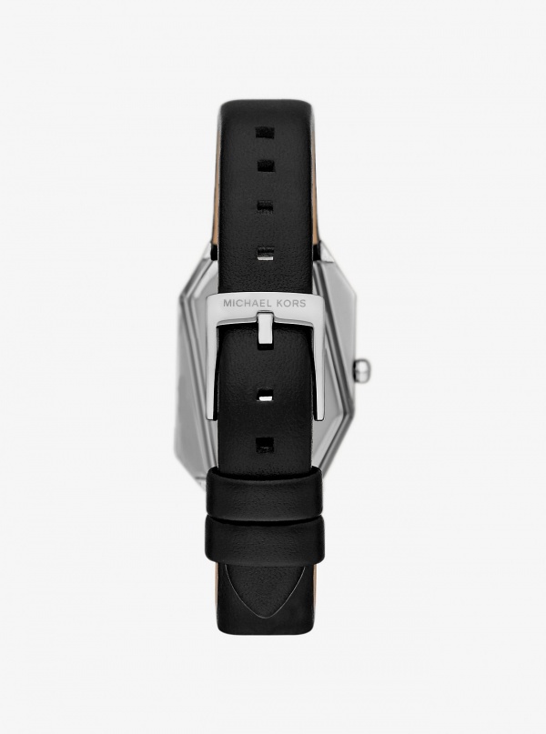 Michael Kors Suri Silver-Tone and Leather Watch
