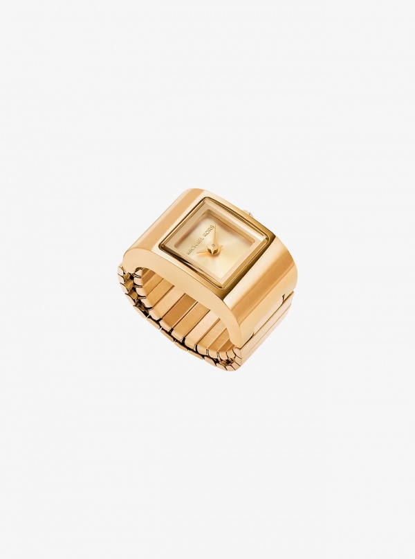 Michael Kors Darrington Gold-Tone Ring Watch