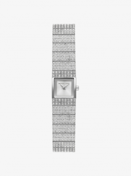 Michael Kors Mini Darrington Pavé Silver-Tone Watch