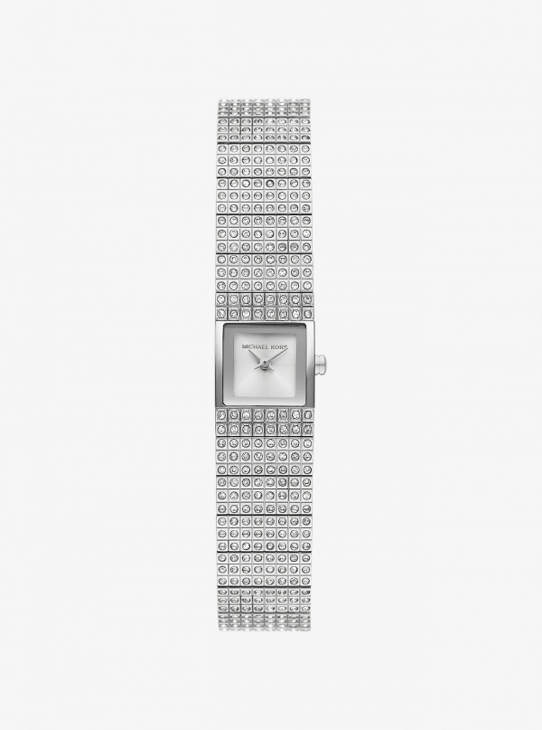 Michael Kors Mini Darrington Pavé Silver-Tone Watch