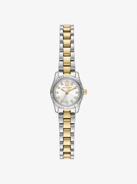 Michael Kors Micro Lexington Pavé Two-Tone Watch