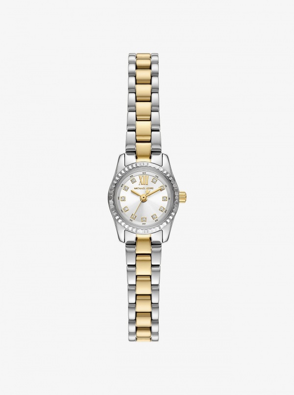 Michael Kors Micro Lexington Pavé Two-Tone Watch