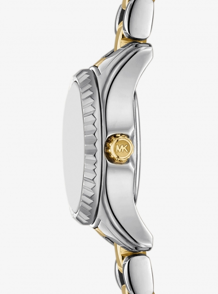 Michael Kors Micro Lexington Pavé Two-Tone Watch