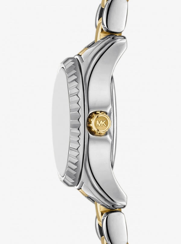 Michael Kors Micro Lexington Pavé Two-Tone Watch