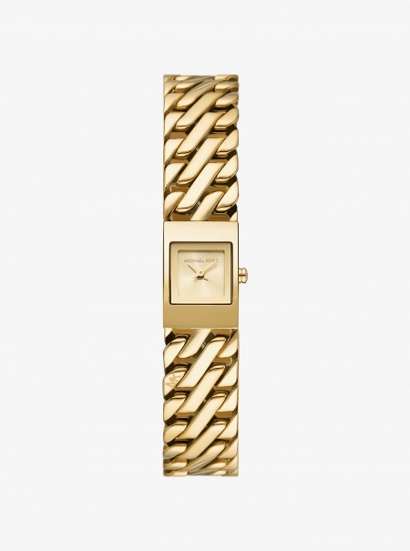 Michael Kors Mini Darrington Gold-Tone Chain-Link Watch