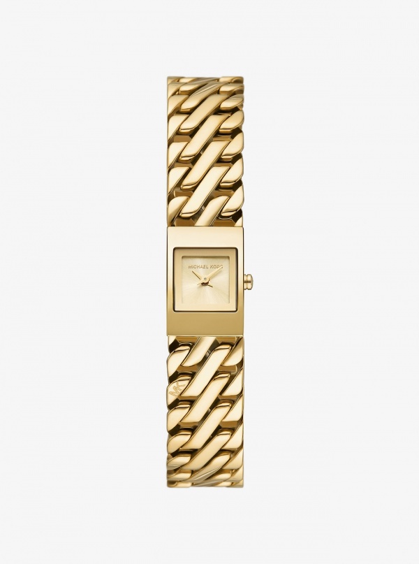 Michael Kors Mini Darrington Gold-Tone Chain-Link Watch