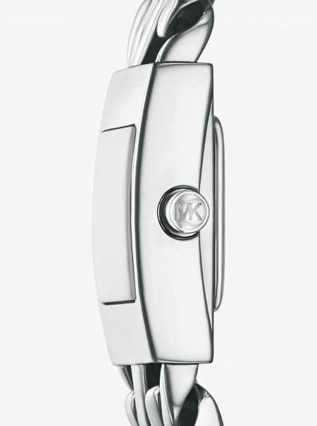 Michael Kors Mini Darrington Silver-Tone Chain-Link Watch