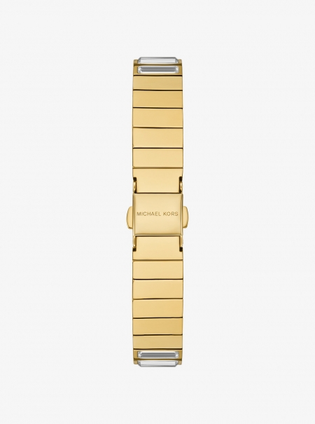 Michael Kors Limited-Edition Mini Darrington Pavé Bezel Gold-Tone Watch
