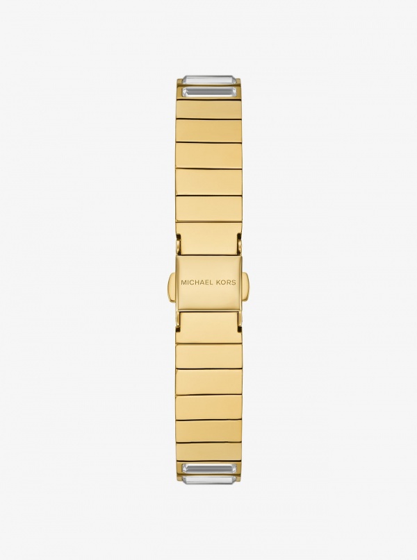Michael Kors Limited-Edition Mini Darrington Pavé Bezel Gold-Tone Watch