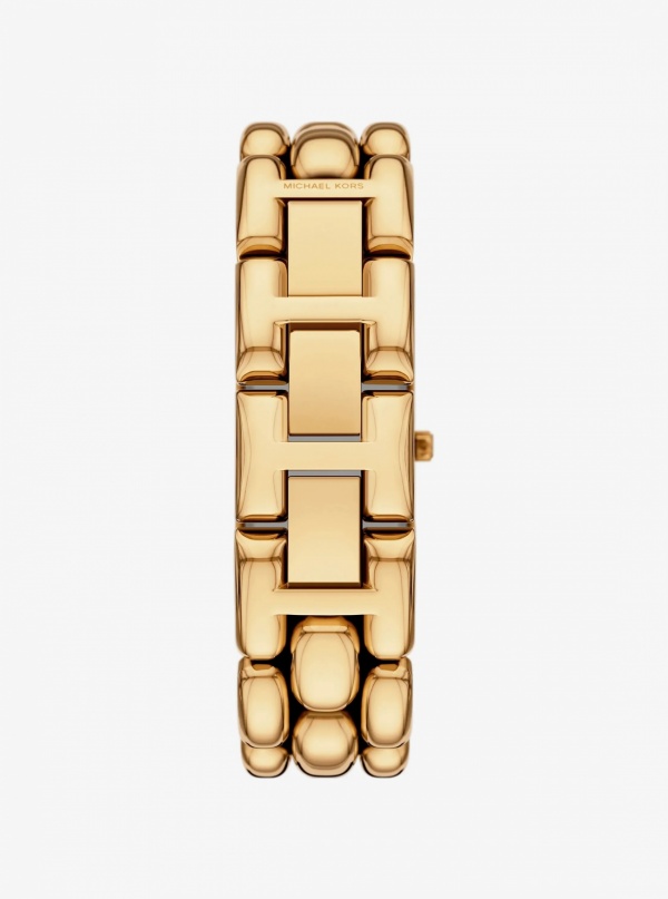 Michael Kors Mini Hally Pavé Gold-Tone Watch