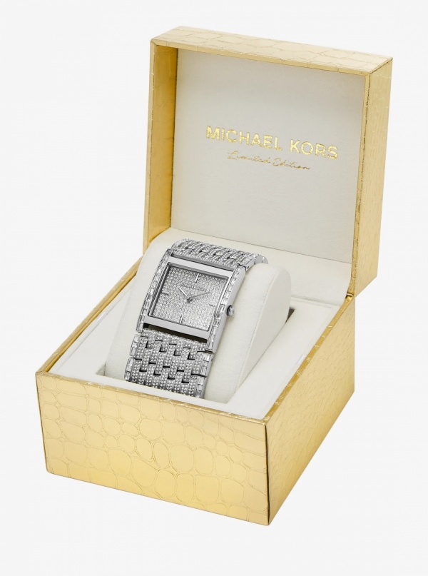 Michael Kors Limited-Edition Georgie Pavé Silver-Tone Watch