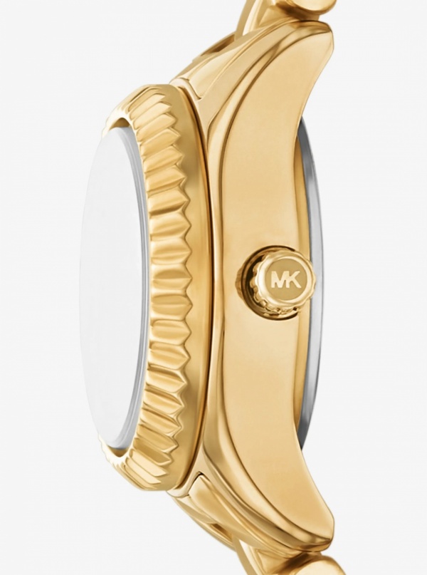 Michael Kors Petite Lexington Pavé Gold-Tone Watch and Jewelry Gift Set