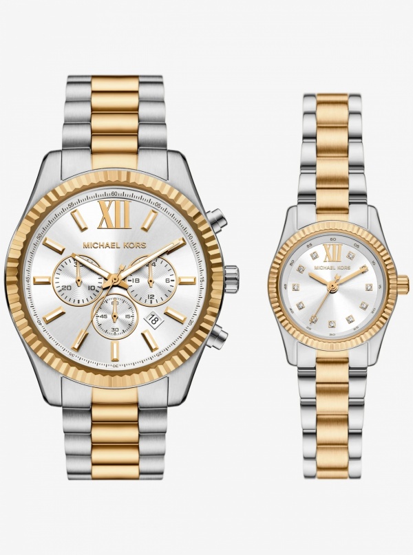 Michael Kors Lexington His and Hers Two-Tone Watch Set