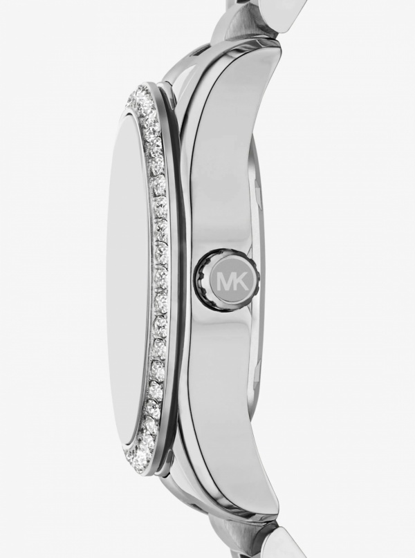 Michael Kors Mini Lexington Pavé Silver-Tone Watch
