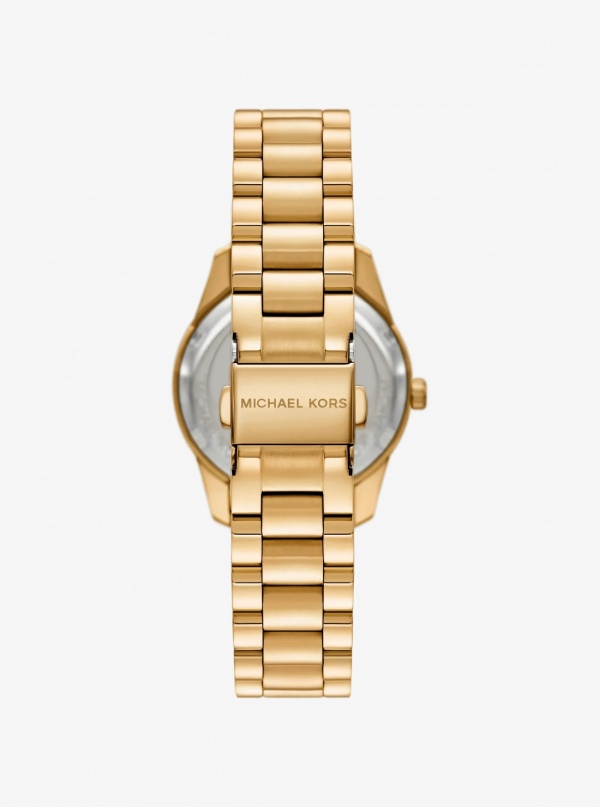 Michael Kors Mini Lexington Pavé Gold-Tone Watch