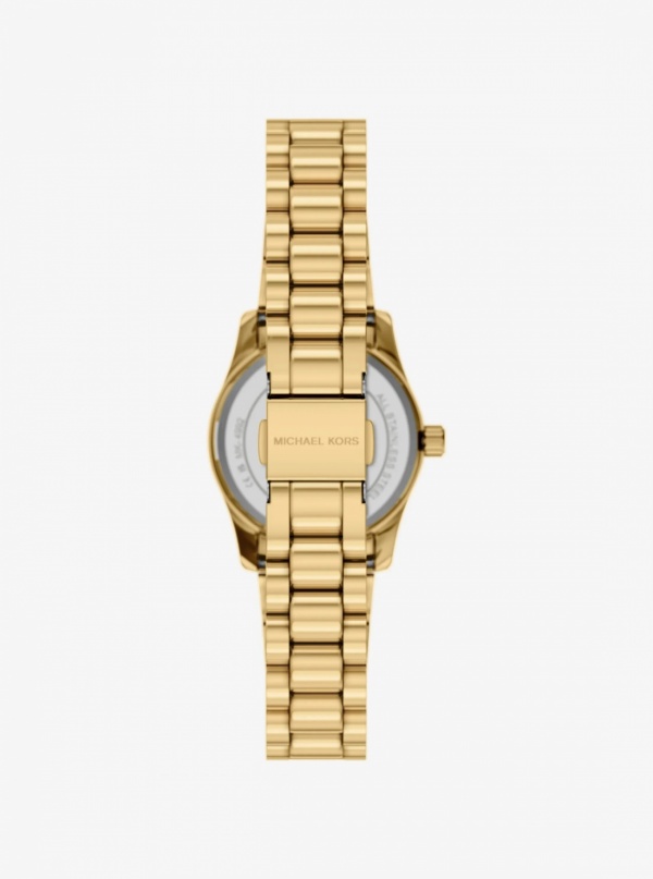 Michael Kors Petite Lexington Pavé Gold Watch and Heart Bracelet Gift Set