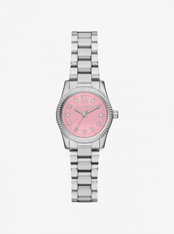 Michael Kors Petite Lexington Pavé Silver-Tone Watch